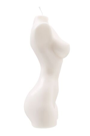 Белая интерьерная свеча в форме женского торса - 850 гр.